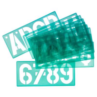 Skriftskabelon Linex 85100 standard 100mm bogstaver og tal