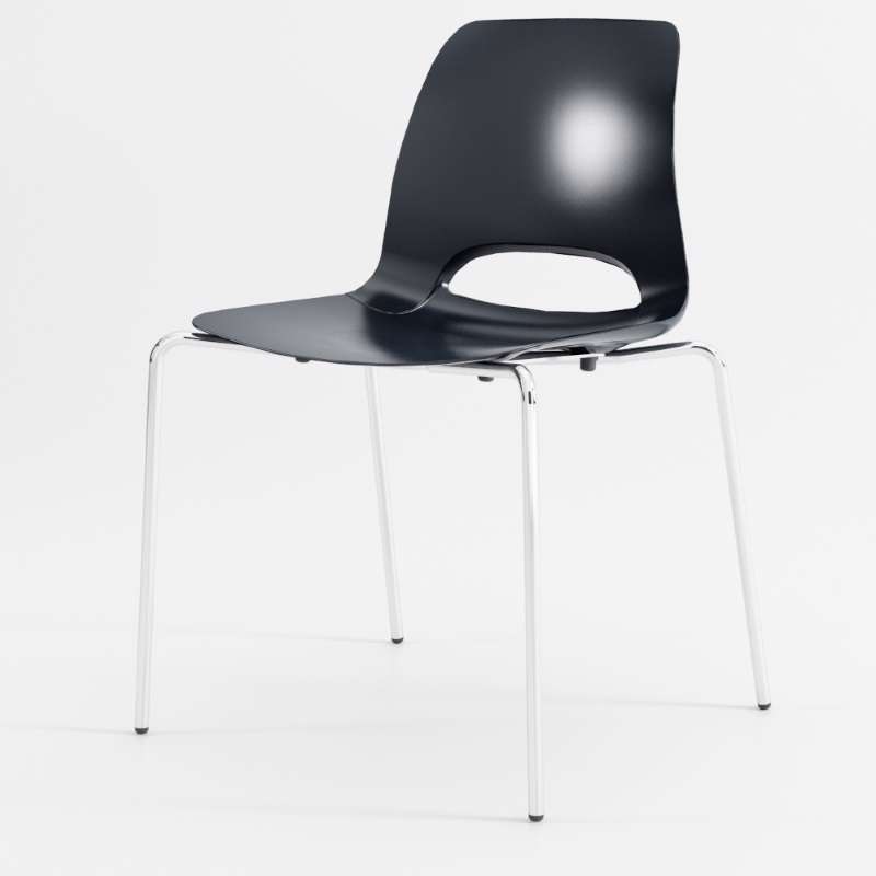 Stol konference Dencon Frigg 7116 sort/krom