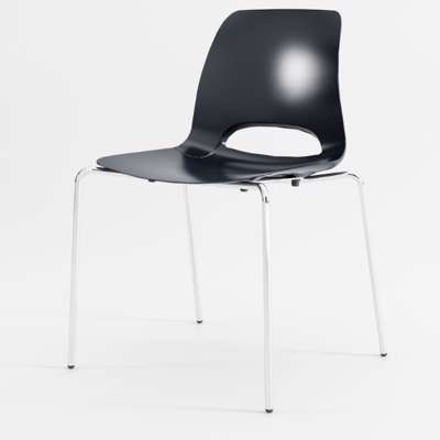 Stol konference Dencon Frigg 7116 sort/krom