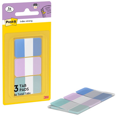Indexfaner Post-it strong 686-3COAST blå, lilla, grøn