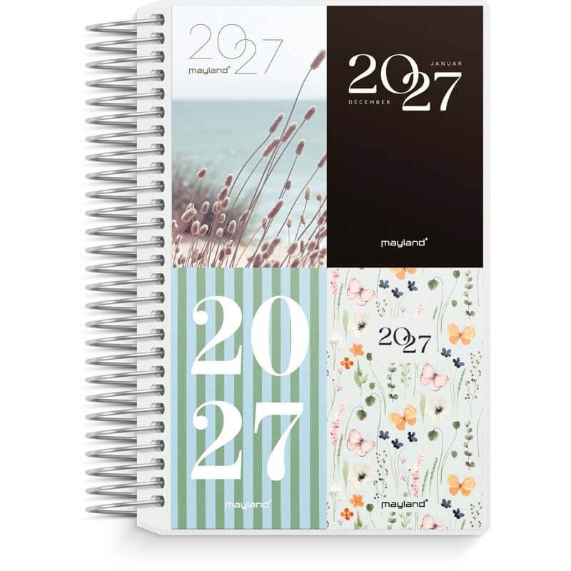 Mini dagkalender 2027 Mayland m/4 illu. PP-plast
