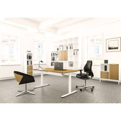 Hæve/sænke bord Dencon 03502/0395 180x80 ahorn/alu