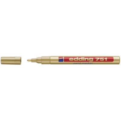 Marker Edding 751 permanent guld rund spids 1-2mm