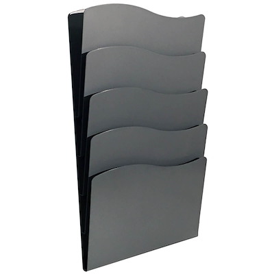 Brochureholder Twin 5XA4 t/væg sort