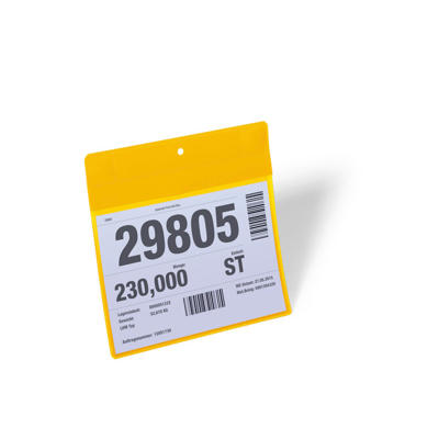 Lagerlomme m. supermagnet A5 tvær gul pk./10