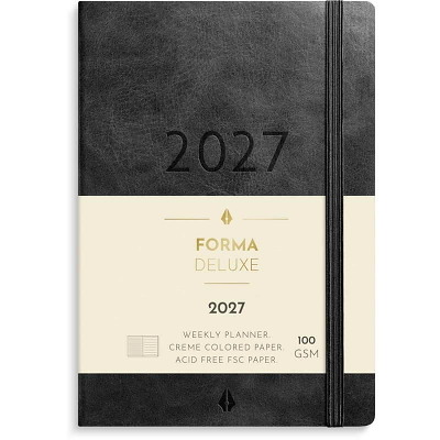 Forma Deluxe A6 ugekalender 2027 Mayland tværf. sort kunstsk