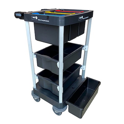 Rengøringsvogn Nordisk Microfiber small åben sort