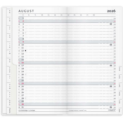 Index Planner månedskalender m/illu. 2026