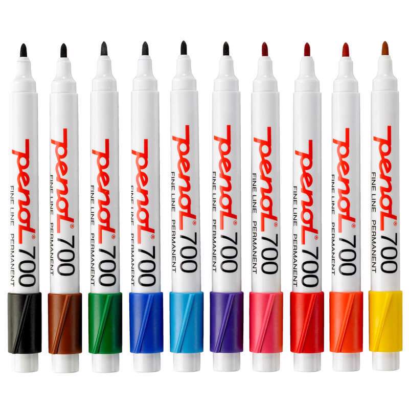 Marker Penol 700 ass. 1,5mm rund spids /10