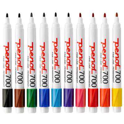 Marker Penol 700 ass. 1,5mm rund spids /10