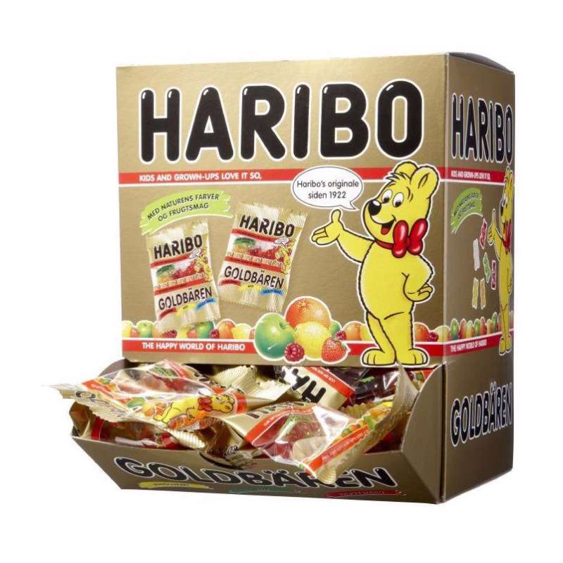 Vingummi Haribo i display m/100ps