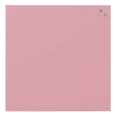 Glastavle Naga magnetisk 450x450mm lyserød