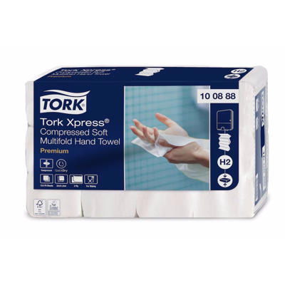 Papirhåndklæder Tork Xpress Prem H2 2-lag MF 100888 2040