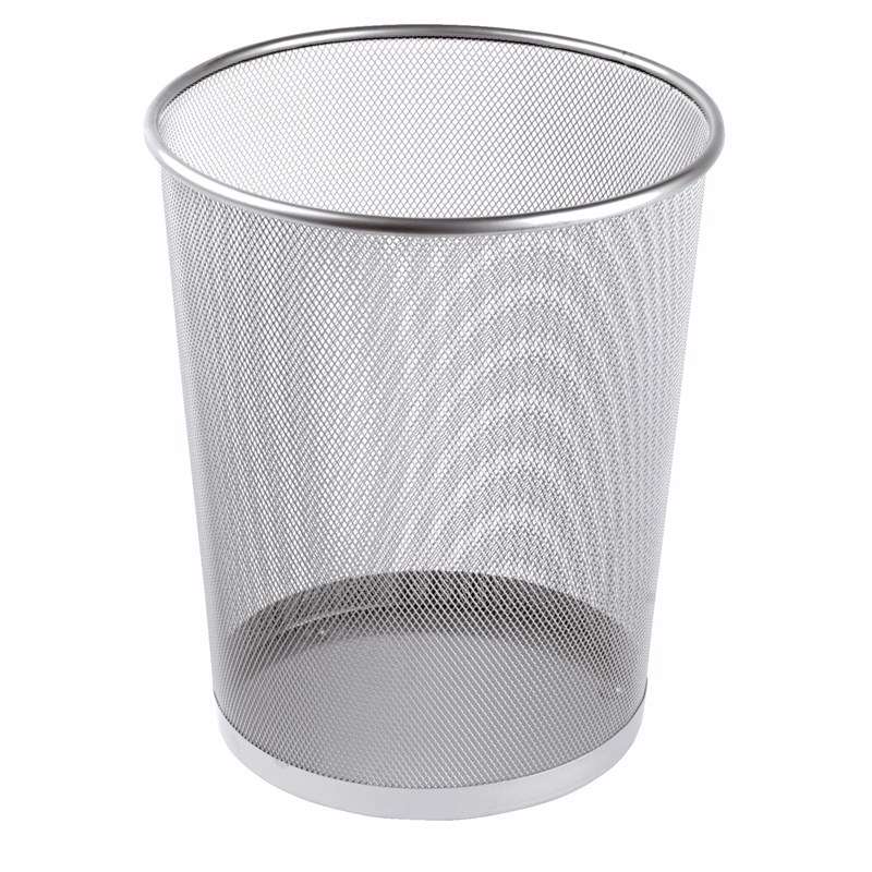 Papirkurv tråd metal sølv