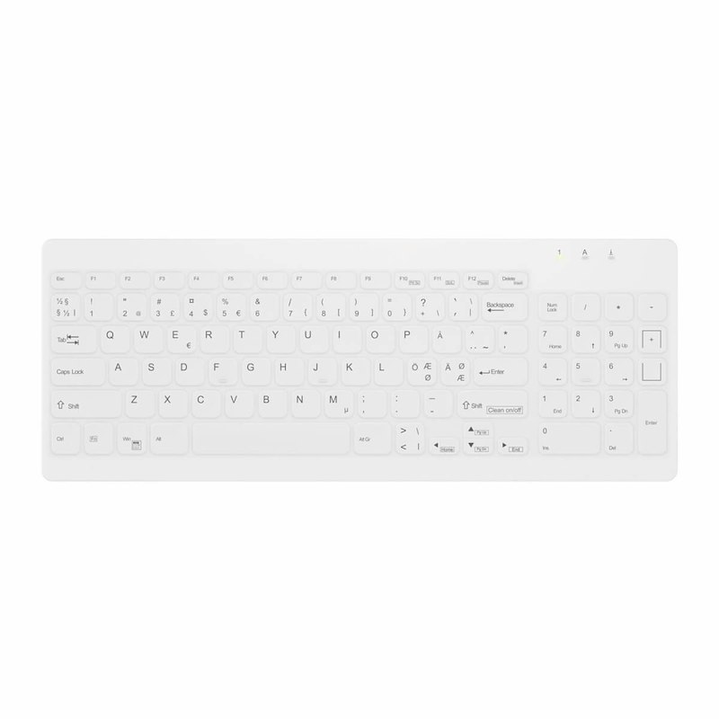 Tastatur Active AK-C7012 Hygiejnisk hvid Nordisk