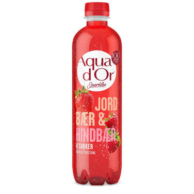 Vand Aqua D'or 50cl Sparkles jordbær/hindbær /12 incl. pant