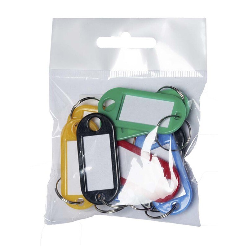 Nøglering Wedo ass. farver 54x21mm 100stk/pk