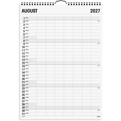 Familiekalender Black and white 2027 Mayland 7 kol.