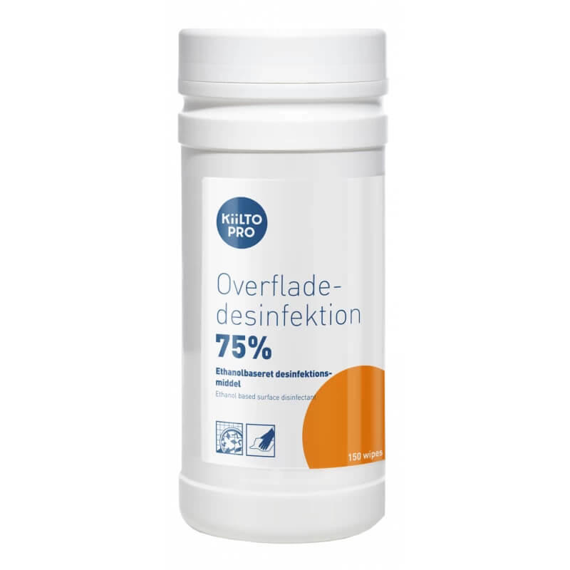 Desinfektion Kiilto Pro Wipes t/overfl. fødevare 75% 150 stk