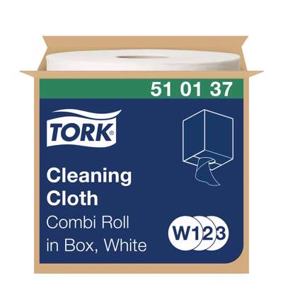 Aftørring Tork Premium 510  hvid W1/W2/W3 510137 400 ark