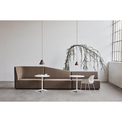Søjlebord FourResting Ø80/103 cm, Eg m. sort stel