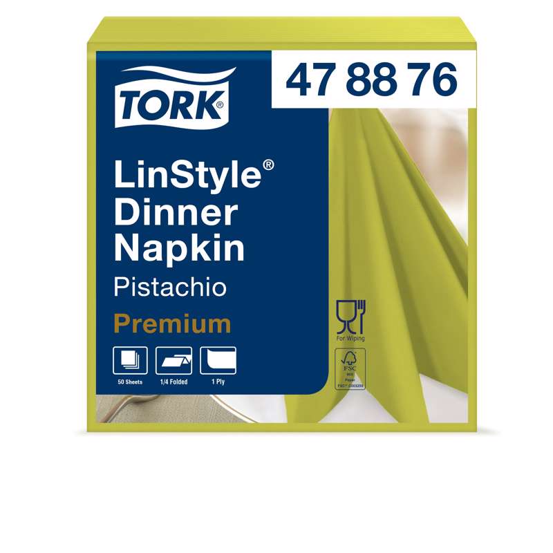 Serviet Tork Linstyle pistacie 39x39cm 1/4 fold 50stk 478876