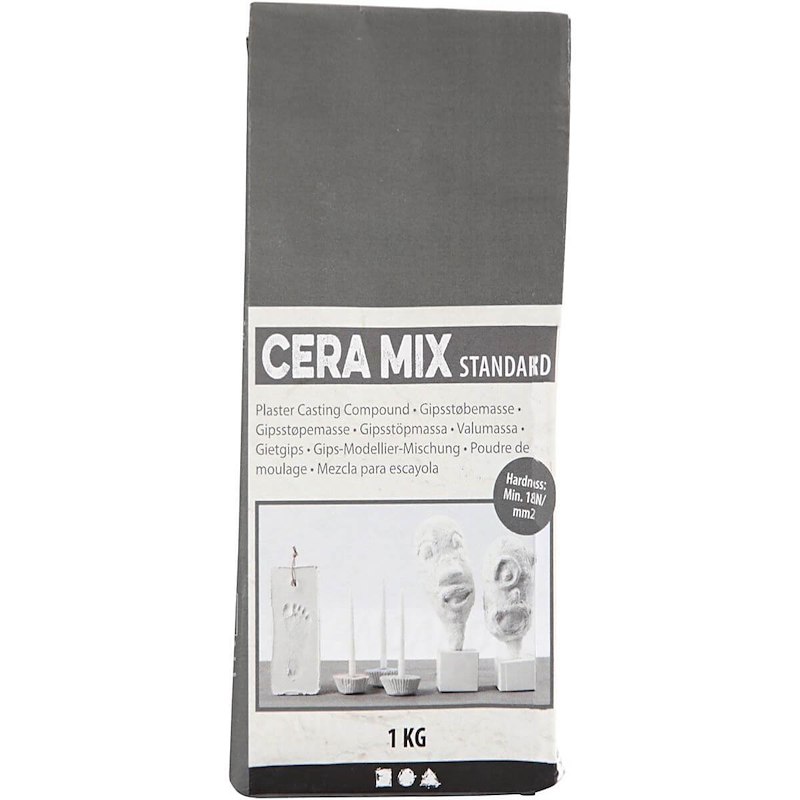 Modelgips Creas Cera.Mix 1kg, lys grå