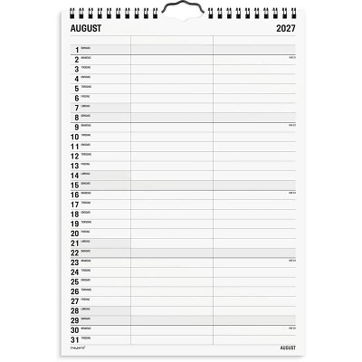 Familiekalender Black and white 2027 Mayland 2 kol.