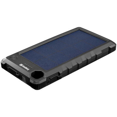 Powerbank Sandberg outdoor m/solpanel t/smartphone 10.000mAh
