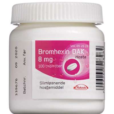 Håndkøbsmedicin Bromhexin tablet 8mg /100 stk.