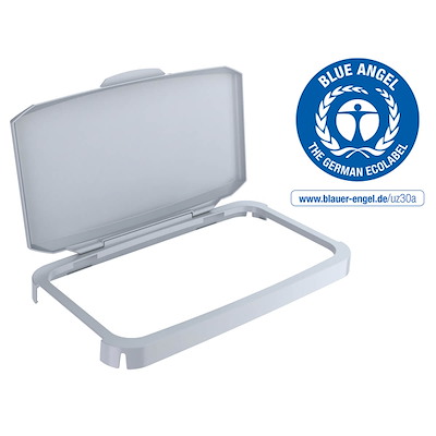 Låg hængslet DURABIN rektangulær 60l grå