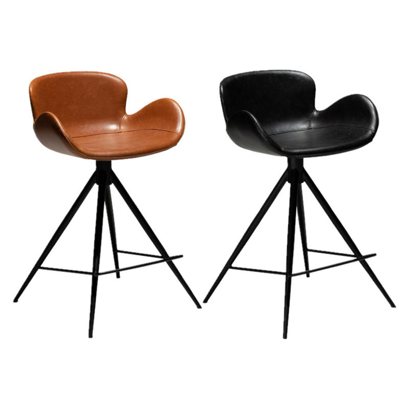 Barstol Gaia Vintage kunstlæder/sort stoleben