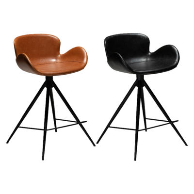 Barstol Gaia Vintage kunstlæder/sort stoleben