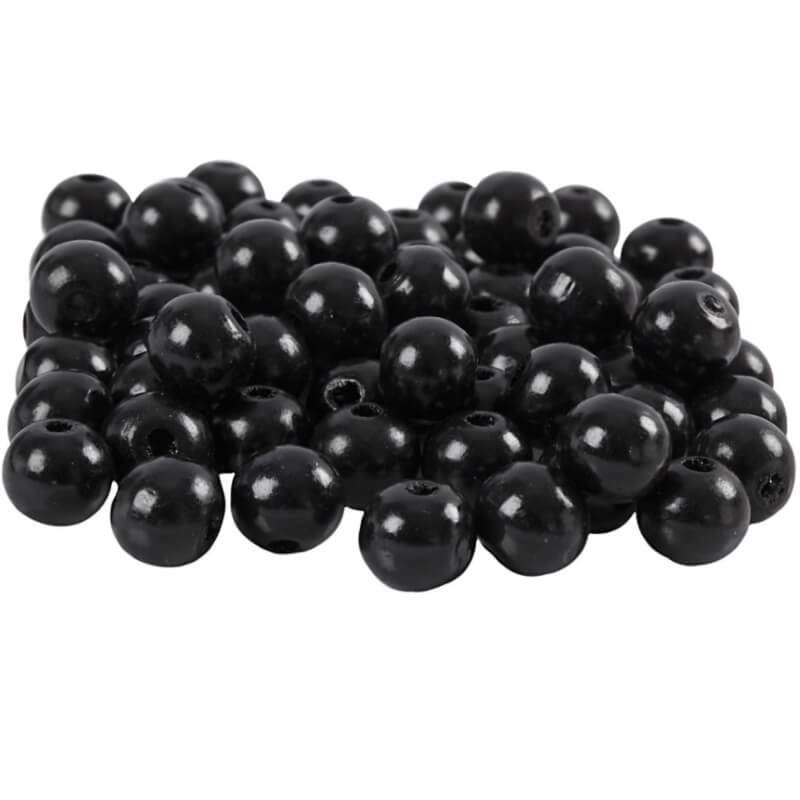 Perler træ Creas Ø10 3mm sort /70