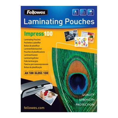 Lamineringslommer A5 klar 100 mic. 154x216mm 100stk/pk