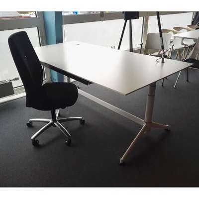 Hæve/sænke bord Rumas Zetby 200x100 lam. hvid