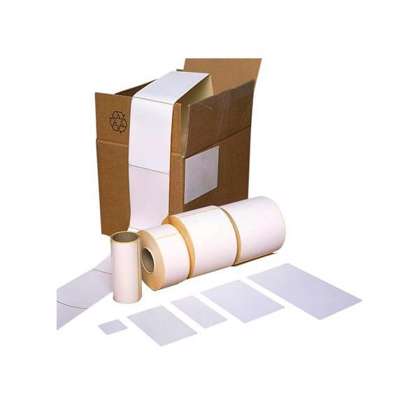 Thermoetiket u/tryk hvid ECO 100x150mm 450stk/rul ø25mm