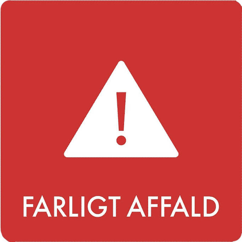 Piktogram affaldssortering Bica magnet 12x12 FARL. AFF. s.rø