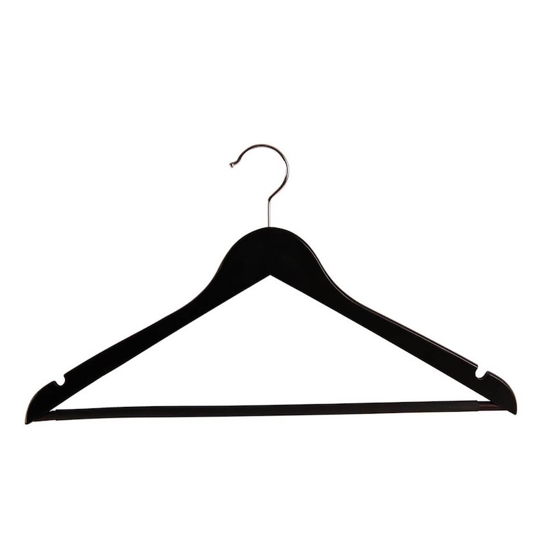 Bøjle træ 45cm m/stang sort /50stk