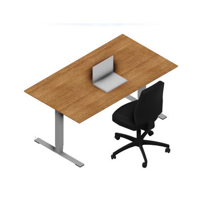 Hæve-sænkebord Dencon V2874 1600x900 alu stel valnød pl