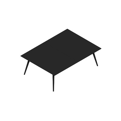 Konferencebord Dencon XL 1915 220x160 HPL sort/sort