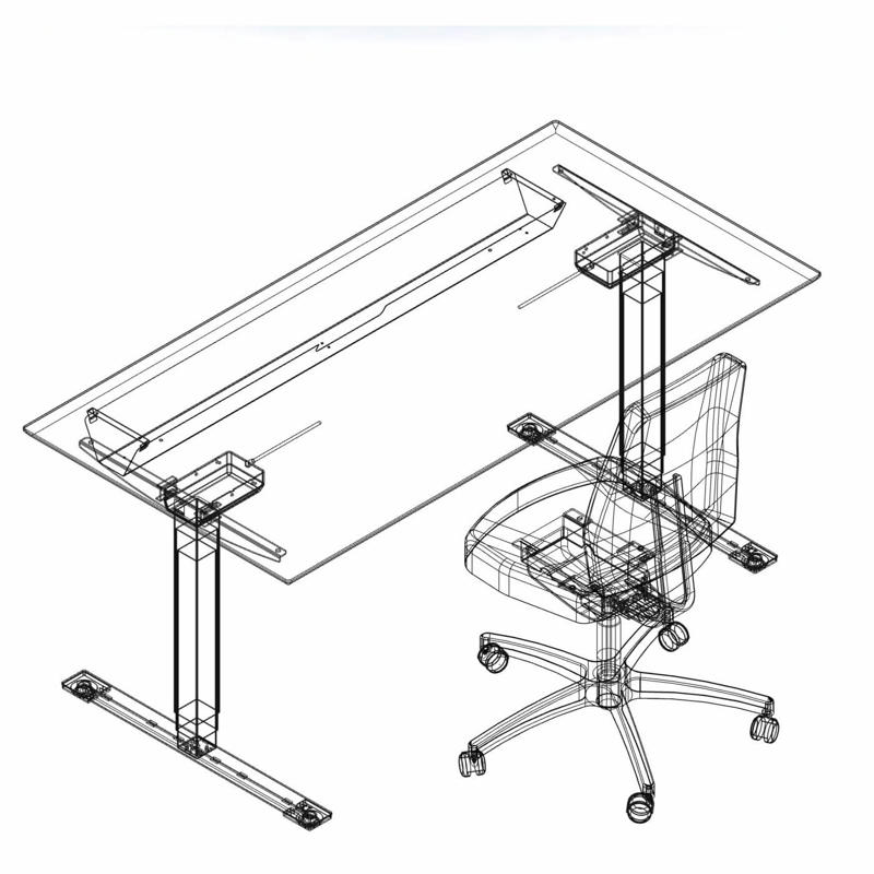 Hæve-sænke bord Dencon V3504 1600x800 mm