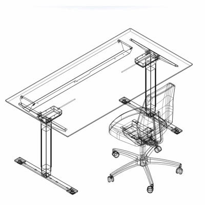 Hæve-sænke bord Dencon V3504 1600x800 mm