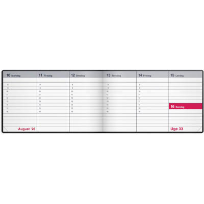 Mini bordkalender sort vinyl 2026