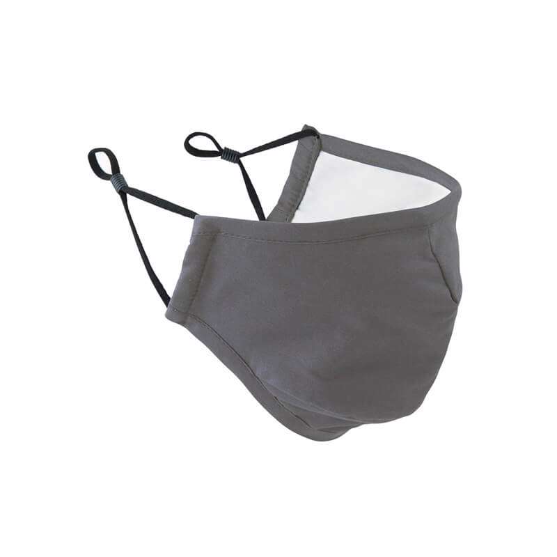 Mundbind stof / bomuld 3-lags m/næsekl. grå