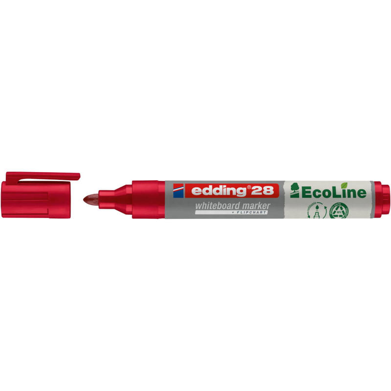 Whiteboard marker Edding 28 EcoLine rød 1,5-3mm rund
