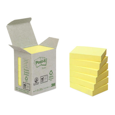 Post-it blok 653 Miljø 38x51mm gul 6blk/pk.
