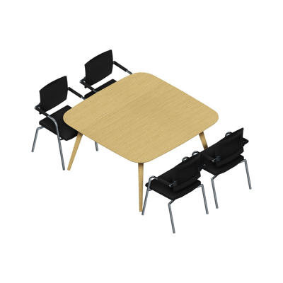 Konferencebord Dencon XL 1911 140x140 HPL eg/eg