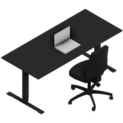 Hæve-sænkebord Dencon X3502 1800x800 sort stel sort lam pl