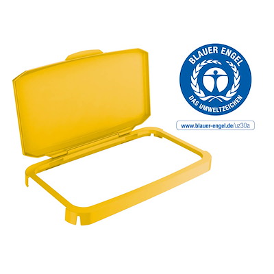 Låg Hængslet DURABIN 60L rektangulær gul